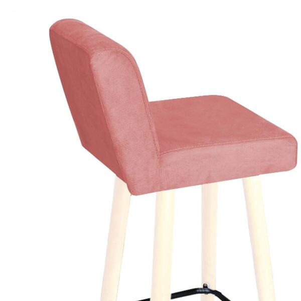 Kit 10 Banqueta Alta Palito Branco Rose Gold