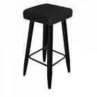 Kit 10 Banqueta Alta Quadrado Luma Preto Preto