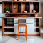 Kit 10 Banquetas Alta De Madeira Com Encosto Veludo Ana Ideal