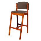 Kit 10 Banquetas Alta De Madeira Com Encosto Veludo Cappuccin