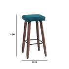 Kit 10 Banquetas Malbec Suede Azul Turquesa Pés Palito Bnn De