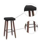 Kit 10 Banquetas Malbec Suede Cinza Pés Palito Bnn Decor