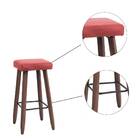 Kit 10 Banquetas Malbec Suede Rose Pés Palito Bnn Decor