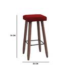 Kit 10 Banquetas Malbec Suede Vermelho Pés Palito Bnn Decor