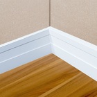 Kit 10 Barras Rodapé Poliestireno 5cm de Altura Frisado Branc