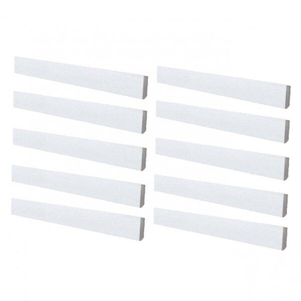 Kit 10 Barras Rodapé Poliestireno 5cm Liso Gart Wb5 Barra Com