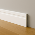 Kit 10 Barras Rodapé Poliestireno 7cm Frisado Branco 2m Rm De