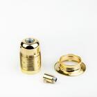 Kit 10 Bocal Soquete E27 Para Lâmpada Modelo Metal Frisado Ta