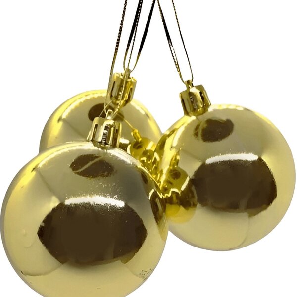 Kit 10 Bolas Decoração De Natal Dourada Árvore De Natal 60mm