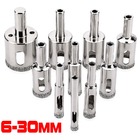 Kit 10 Brocas Diamantadas 6 A 30mm Fura Vidro Mármore Piso Ce