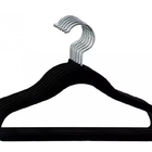 Kit 10 Cabides De Veludo Infantil 28cm - Preto