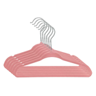 Kit 10 Cabides De Veludo Infantil 28cm - Rosa