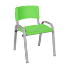 Kit 10 Cadeira Iso Infantil Creche, Escola Base Cinza Verde C