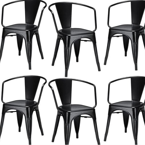 Kit 10 Cadeira Tolix Empilhavel Industrial Rustico Comercio R