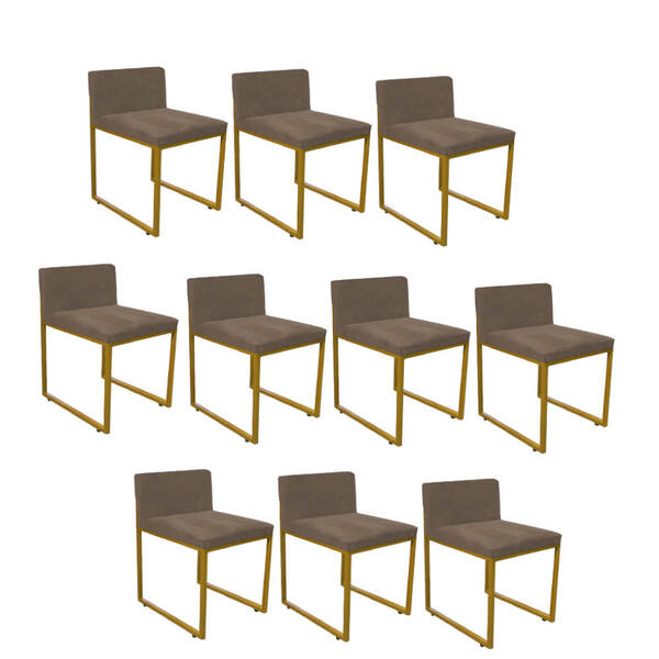 Kit 10 Cadeiraa De Jantar Escritório Recepção Lee Office Indu