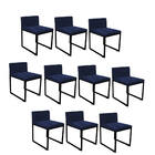 Kit 10 Cadeiraa De Jantar Escritório Recepção Lee Office Indu