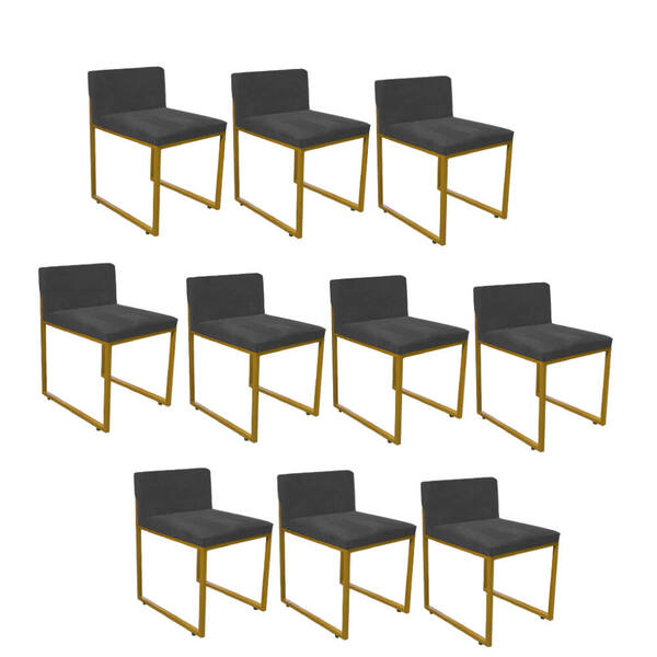 Kit 10 Cadeiraa De Jantar Escritório Recepção Lee Office Indu