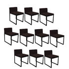 Kit 10 Cadeiraa De Jantar Escritório Recepção Lee Office Indu