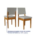 Kit 10 Cadeiras 100% Madeira Maciça Encosto E Assento Estofad