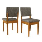 Kit 10 Cadeiras 100% Madeira Maciça Encosto E Assento Estofad