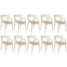 Kit 10 Cadeiras Allegra - Nude