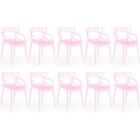 Kit 10 Cadeiras Allegra - Rosa