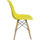 Kit 10 Cadeiras Charles Eames Eiffel Wood Design Amarela