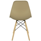 Kit 10 Cadeiras Charles Eames Eiffel Wood Design Bege