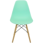 Kit 10 Cadeiras Charles Eames Eiffel Wood Design Verde Claro