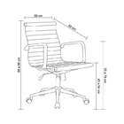 Kit 10 Cadeiras De Escritório Presidente Esteirinha Em Corino