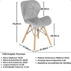 Kit 10 Cadeiras De Jantar Charles Eames Slim Wood Estofada -