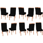 Kit 10 Cadeiras De Jantar Estofada Veludo Madeira Maciça Helo