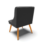 Kit 10 Cadeiras De Jantar Liz  Corino Pes Palito Castanho D03