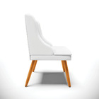 Kit 10 Cadeiras De Jantar Liz  Corino Pes Palito Castanho D03