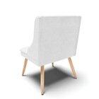 Kit 10 Cadeiras De Jantar Liz Corano Branco Pés Palito Natura