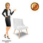 Kit 10 Cadeiras De Jantar Liz Corano Branco Pés Palito Natura