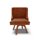 Kit 10 Cadeiras De Jantar Liz Corano Nozes Base Giratória Mad