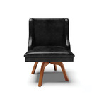 Kit 10 Cadeiras De Jantar Liz Corano Preto Base Giratória Mad