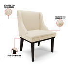 Kit 10 Cadeiras De Jantar Liz Corino Base Fixa Madeira Preto