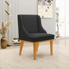 Kit 10 Cadeiras De Jantar Liz Corino Preto Base Fixa Madeira