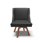 Kit 10 Cadeiras De Jantar Liz Corino Preto Base Giratória De