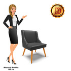 Kit 10 Cadeiras De Jantar Liz Corino Preto Pés Palito Castanh