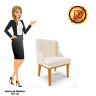 Kit 10 Cadeiras De Jantar Liz Linho Base Fixa Madeira Castanh