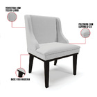 Kit 10 Cadeiras De Jantar Liz Linho Base Fixa Madeira Preto D