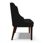 Kit 10 Cadeiras De Jantar Liz Linho Base Fixa Madeira Tabaco