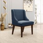 Kit 10 Cadeiras De Jantar Liz Suede Azul Marinho Base Fixa Ma