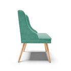 Kit 10 Cadeiras De Jantar Liz Suede Azul Turquesa Pés Palito