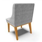 Kit 10 Cadeiras De Jantar Liz Suede Base Fixa Madeira Castanh