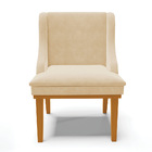 Kit 10 Cadeiras De Jantar Liz Suede Base Fixa Madeira Castanh