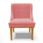 Kit 10 Cadeiras De Jantar Liz Suede Base Fixa Madeira Castanh